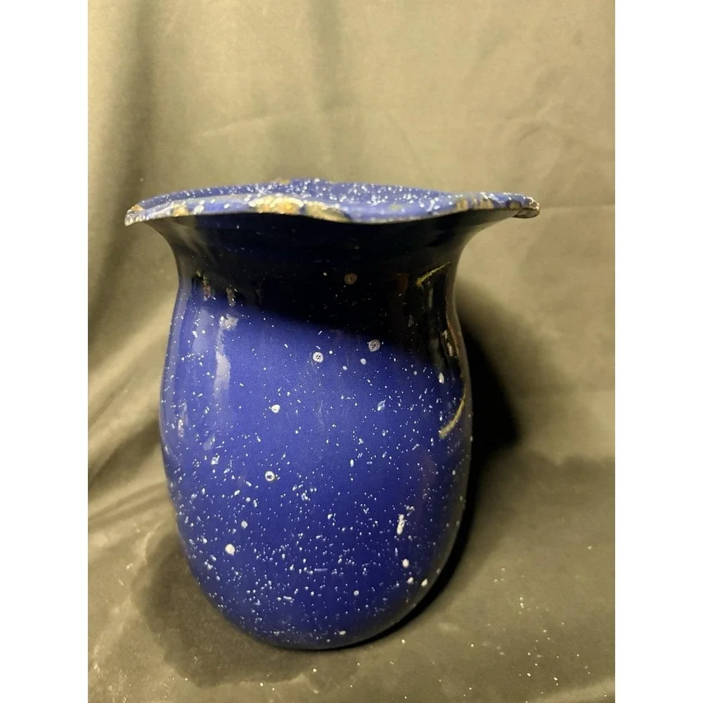 WWII USN Geuder Paeschke & Frey Co Blue Enamel Graniteware Pitcher 5 QT - Picture 3 of 9